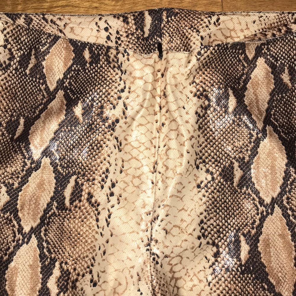 Stretch Python Print Embossed Bootleg Pant - image 3